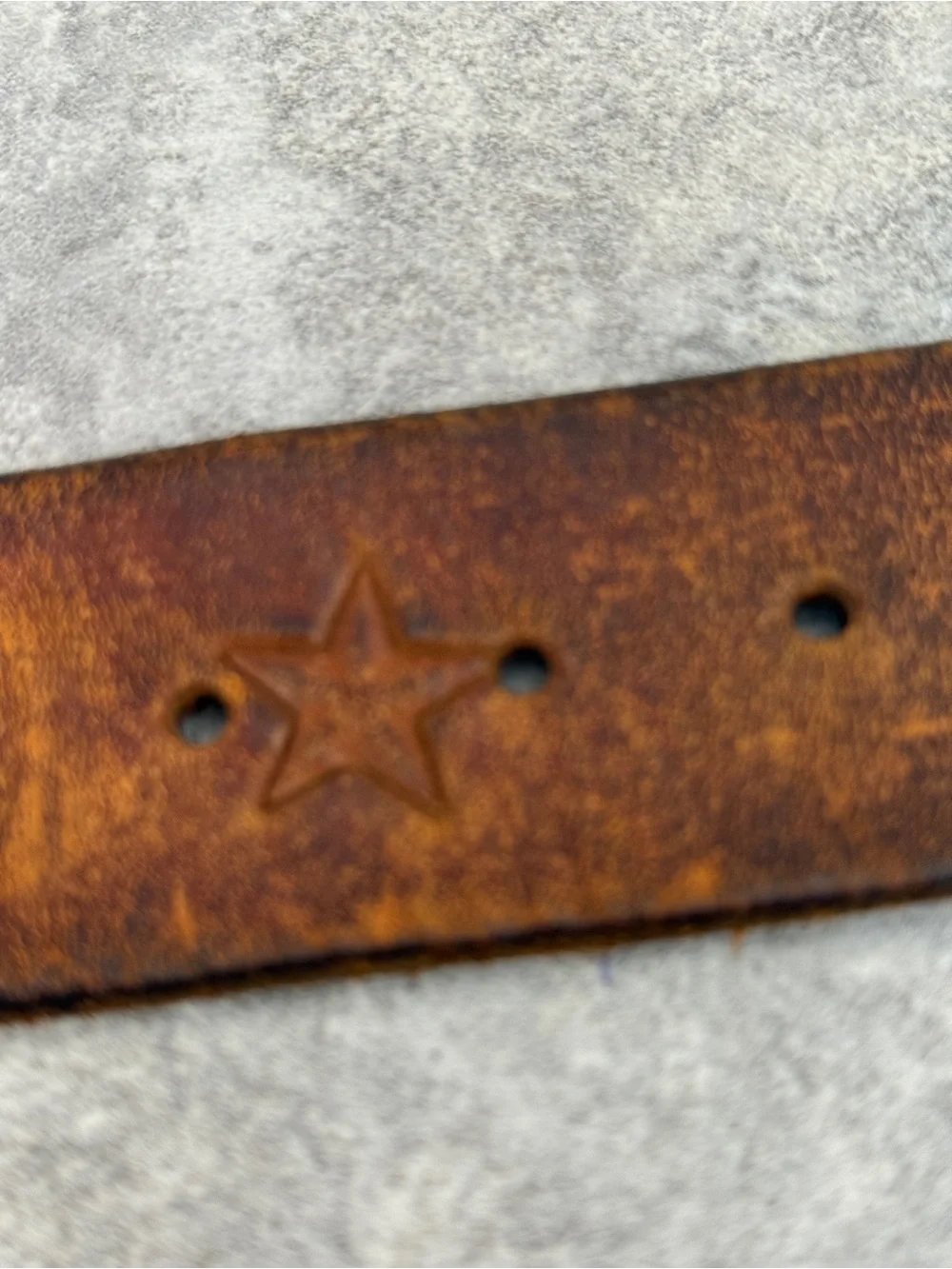 Vintage LONESOME Tooled Leather Western Belt Strap Stars Cowboy